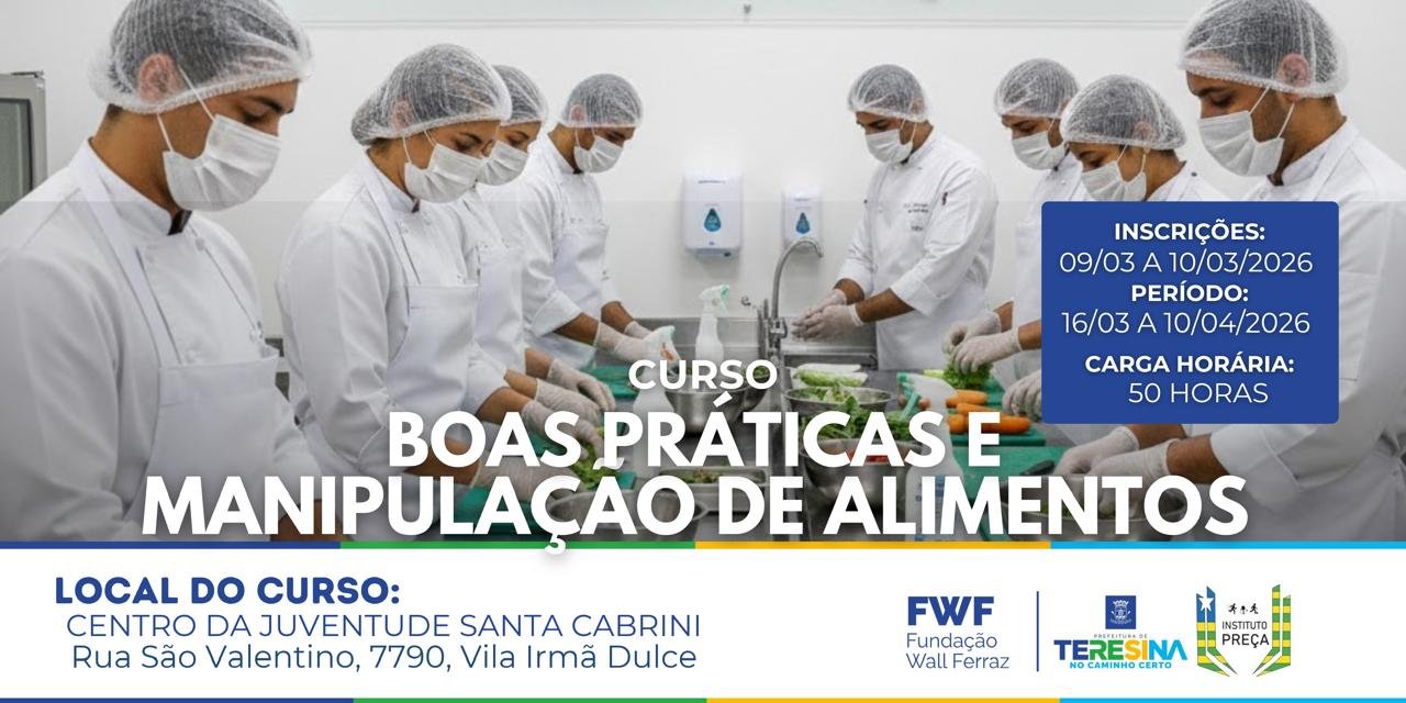 BOAS PRÁTICAS E MANIPULAÇÃO DE ALIMENTOS - MANHÃ